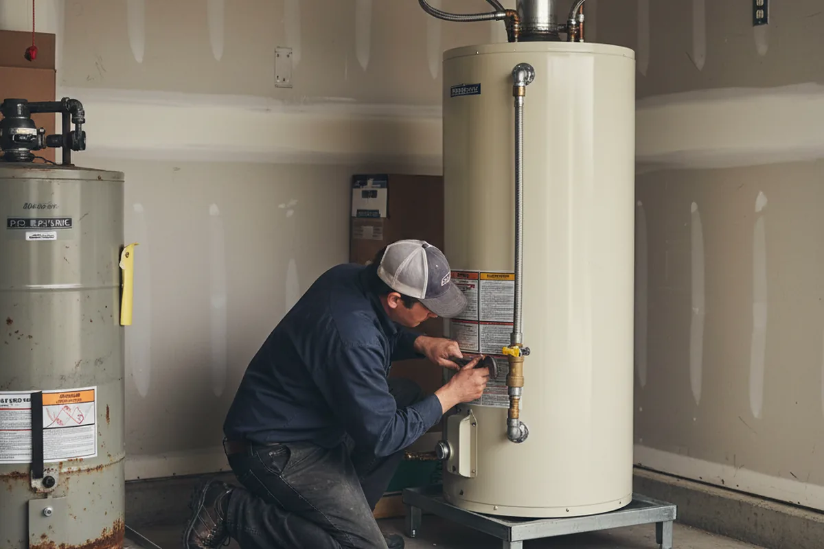 Water heater and shutoff valve replacement in Three Rivers